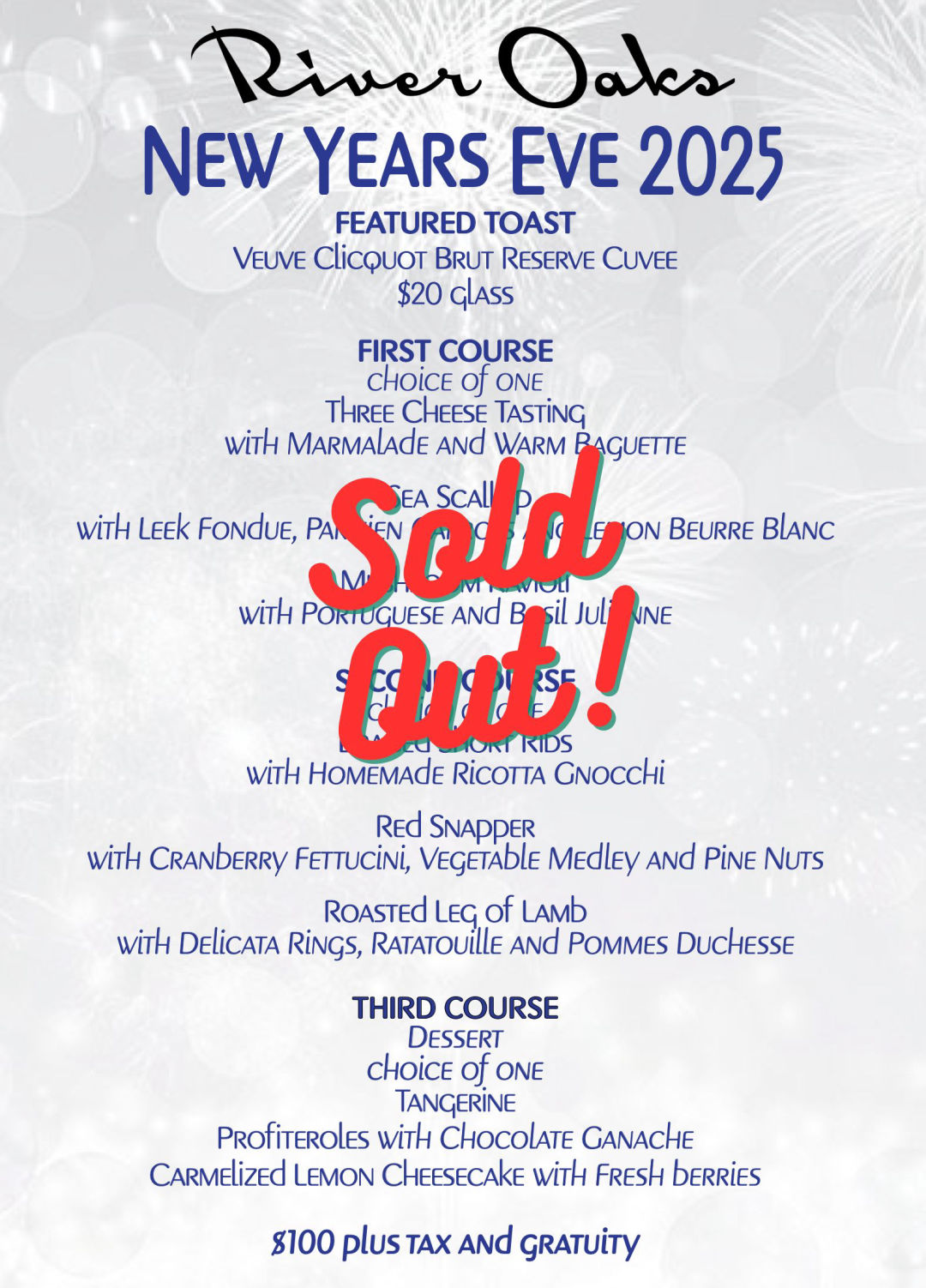 New Year's Eve 2025 SOLD OUT!